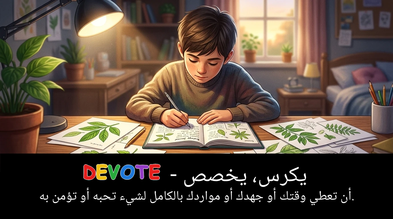 Arabic Illustration for devote